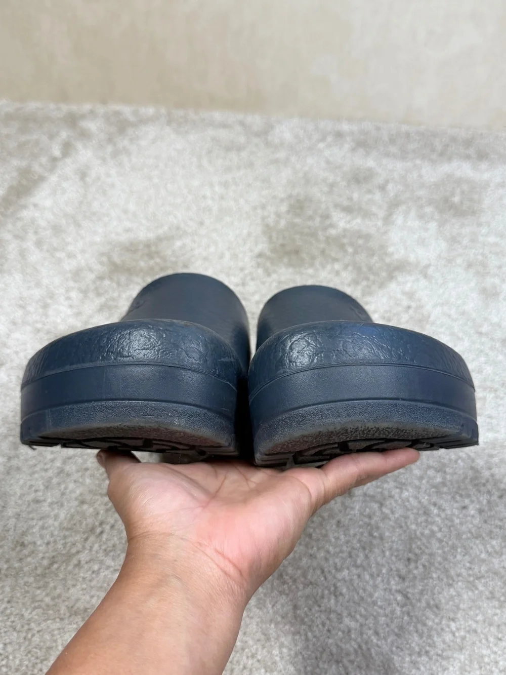 Birkenstock Super-Birki Polyurethane Clogs Shoes Slip On Restaurant in Navy 11
